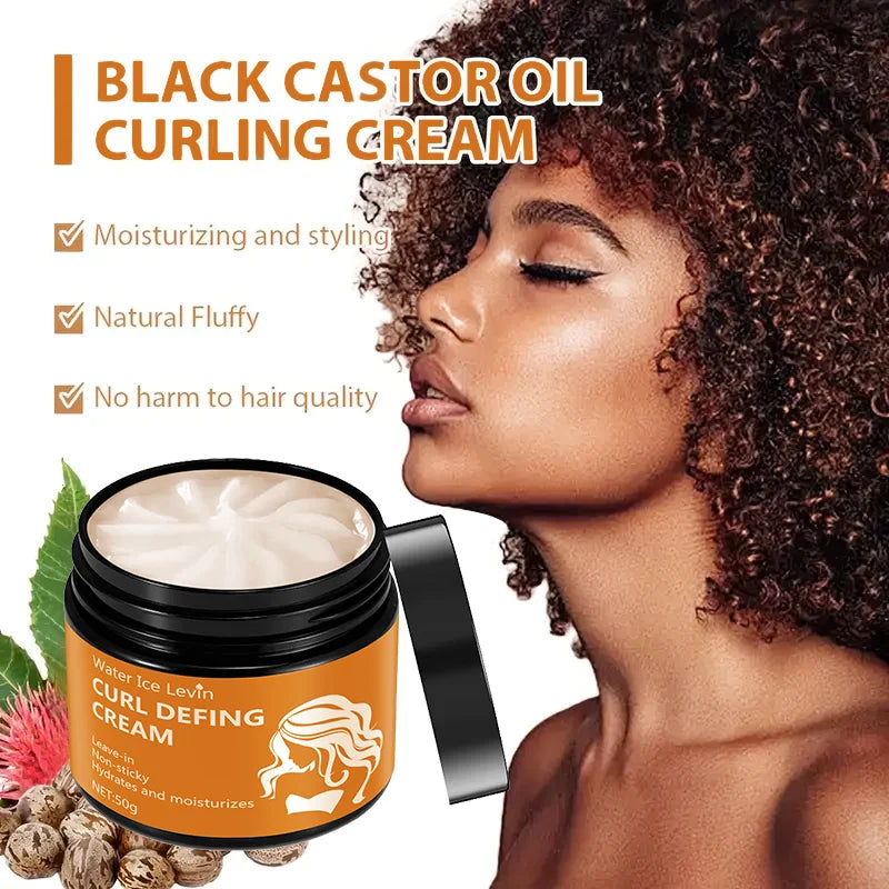 50g Black Castor Oil Curly Hair Styling Cream