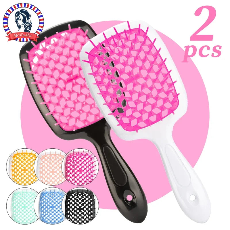 2pc Hair Comb Set Anti Static Scalp Massage